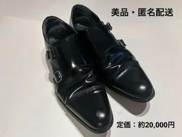 REGAL 리갈 더블 몽크 블랙 가죽 신발