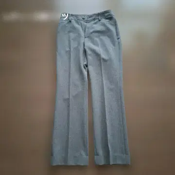 B Three 팬츠 32 그레이 브라운 플레어 팬츠 비즈니스 캐주얼