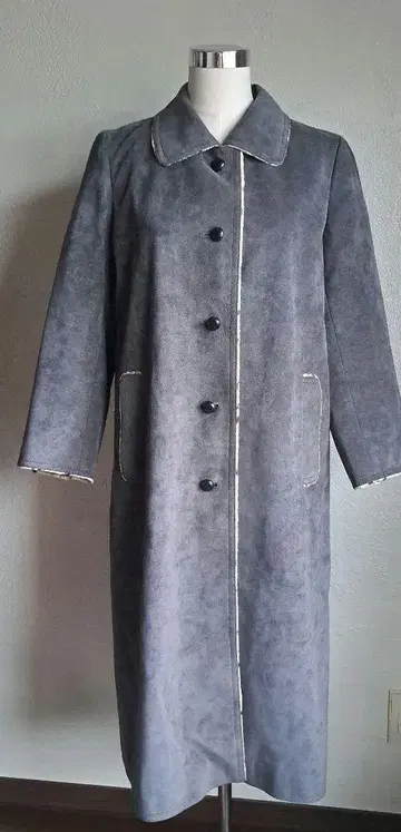 [ 거의 미사용 ] LAPINE 라핀 스웨이드 느낌 롱 코트