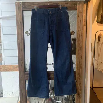70s Seafarer US NAVY 실물 플레어 팬츠 42 TALON