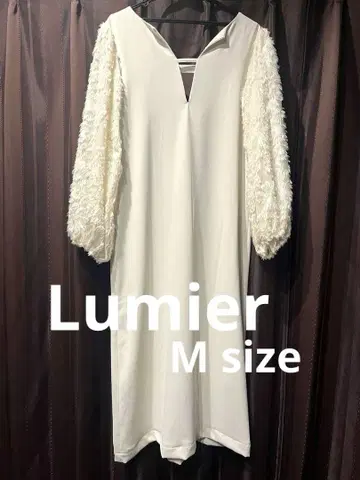 Lumier 루미에르 자카드 쓰리 소매 롱 원피스 M