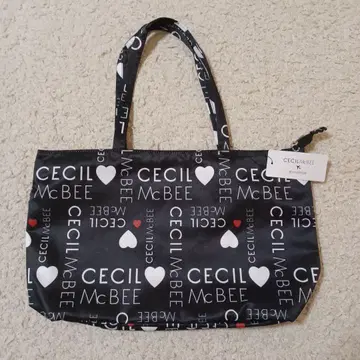 CECIL McBEE 로고 토트백 블랙