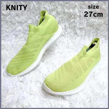 새상품 KNITY 니티 니트 신발 27cm 라임 룸슈즈