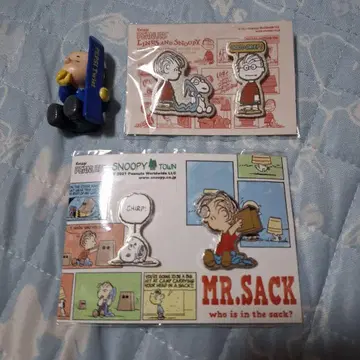 PEANUTS 스누피 라이너스 핀 배지 세트 마그넷