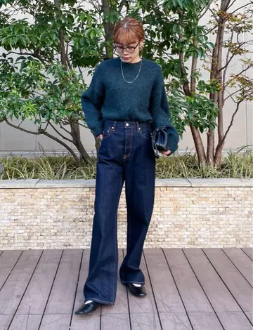 Ungrid 하이웨스트 루즈 스트레이트 데님