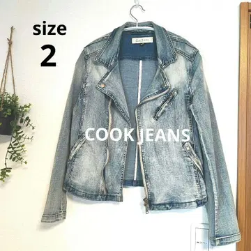 COOK JEANS 라이더 데님 자켓 연한 블루 size 2