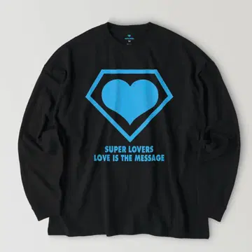 Superlovers 슈퍼라버스 빅 실루엣 롱T 블랙