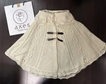 axes femme 아이보리 판초 케이프 코트