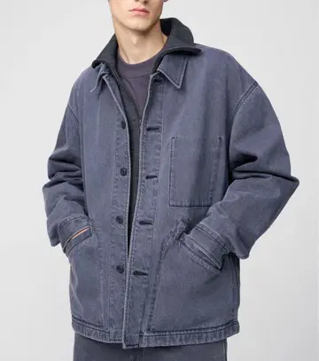 [ 완판템 ] 오버 사이즈 컬러 데님 자켓 XL 그레이 UNIQLO U