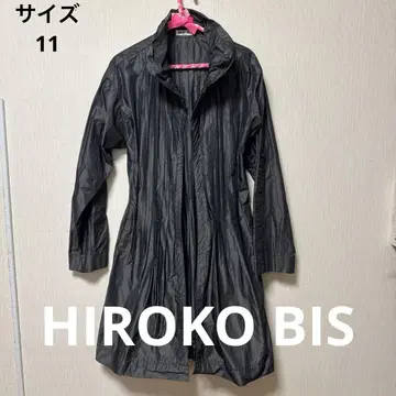 HIROKO BIS 그레이 스트라이프 롱 코트 사이즈 11