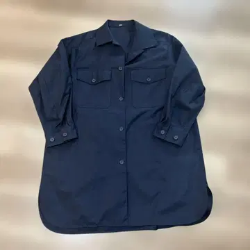 UNIQLO C 오버 사이즈 셔츠 코트 네이비 XL