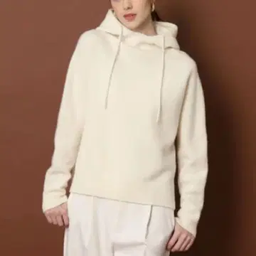 드레 스테리어 DRESSTERIOR 캐시미어 블렌드 후드 니트 화이트