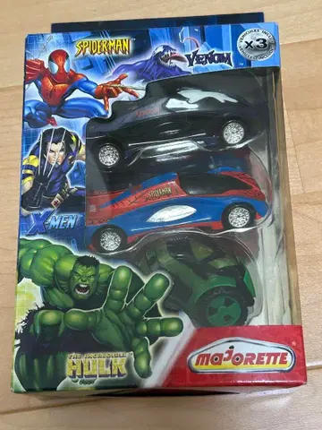 스파이더맨 헐크 베놈 미니카 3대 세트 한국에서 구매 레어