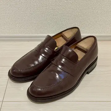 숀하이트 코인 로퍼 25.0cm 다크 브라운 유리 가죽