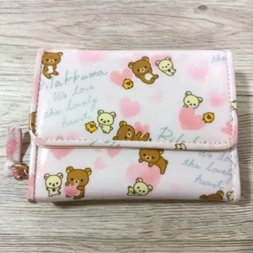 가격 인하 리락쿠마 접이식 지갑 핑크