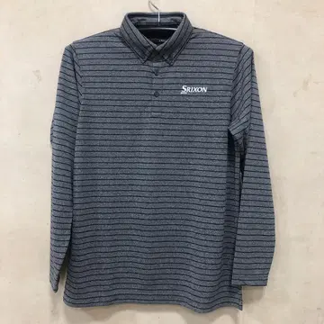 Srixon 남성용 골프 스트라이프 긴팔 피케 셔츠 L