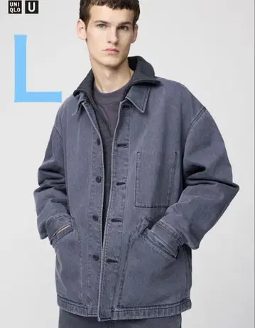 오버 사이즈 컬러 데님 자켓 UNIQLO U L 유니클로U