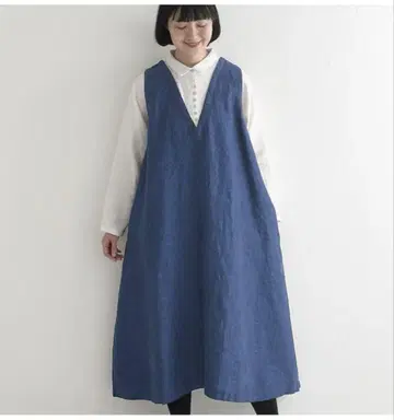 최종 가격 인하! 미사용 새상품 08 Mab 겹침 스타일 셔츠 원피스