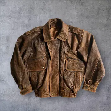 Y2K 80s 90s archive g1a2 양가죽 가죽 더비 자켓 기믹