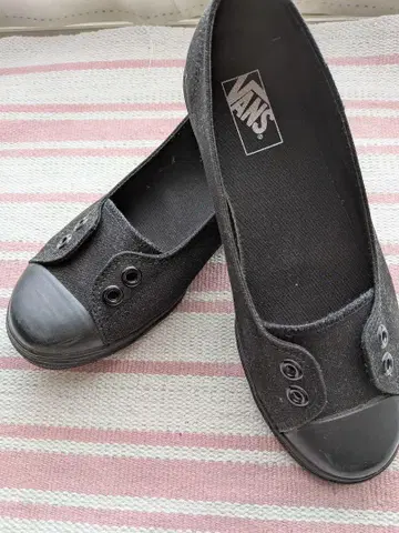 VANS 반스*슬립온 블랙 발레 슈즈 24cm