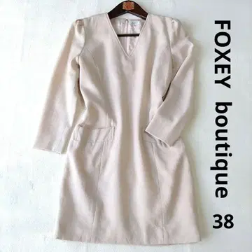 FOXEY 핑크 베이지 레이스 원피스 세레모니 '90 빈티지