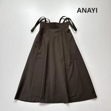 새상품급 24AW ANAYI 아나이 울 트로피컬 오버롤 스커트 36