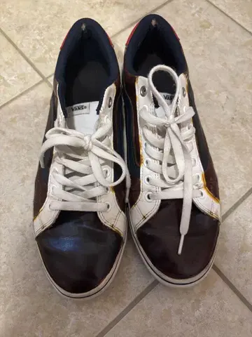 VANS 브라운 화이트 스니커즈