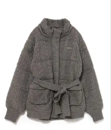 Mary quilting knit shape jacket gray