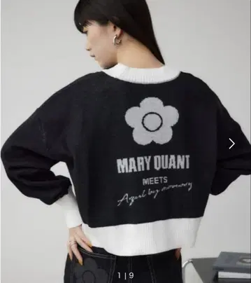 MARY QUANT x AZUL 로고 가디건