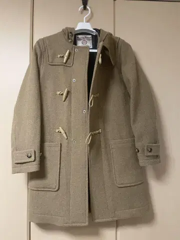 Harris Tweed 베이지 더플 코트