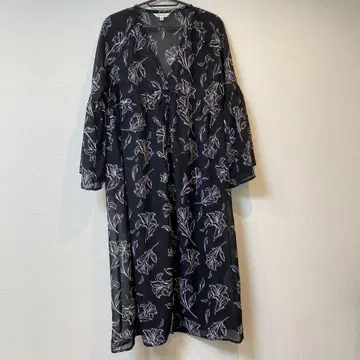 [ MOUSSY ] 블랙 꽃무늬 셔츠 원피스