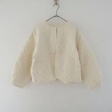 사만사 모스모스 꽃무늬 스티치 퀼트 자켓