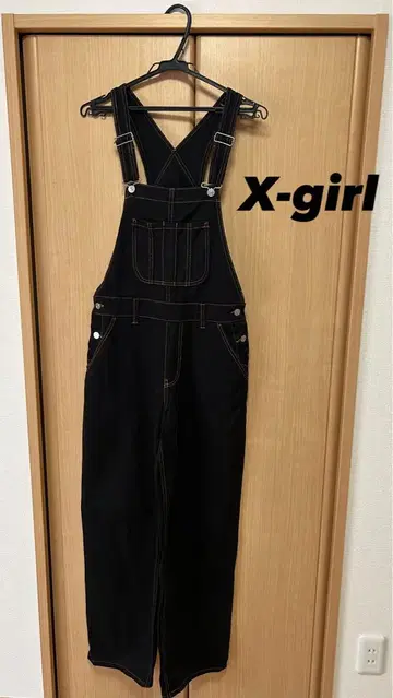 x-girl 블랙 오버롤 M 사이즈