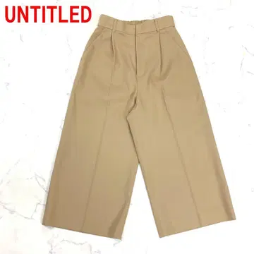 A6074 언타이틀 가우초 와이드 팬츠 앵클 기장 베이지 0