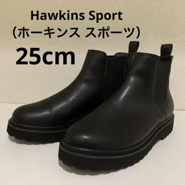 미사용 Hawkins Sport 블랙 사이드 고어 부츠 통굽 25cm
