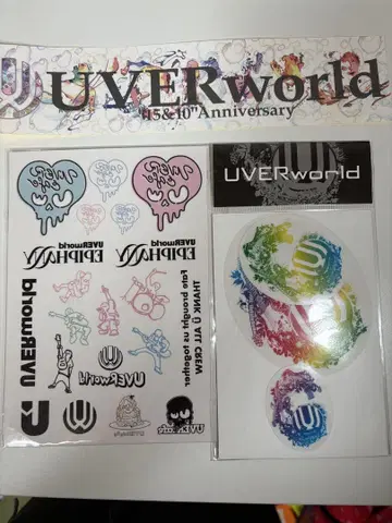 UVERworld 15&10주년 기념 스티커 세트