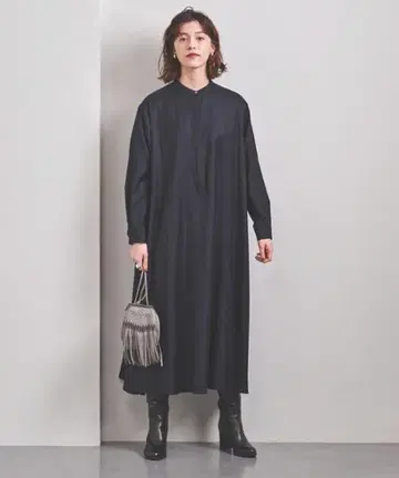 UNITED ARROWS 셔츠 칼라 원피스 울