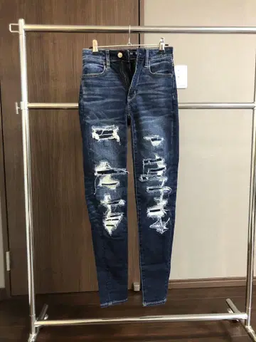AMERICAN EAGLE 스키니 데님 데미지 가공