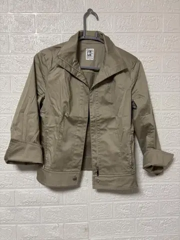 mk michel Klein Paris 카키 지퍼 프론트 자켓