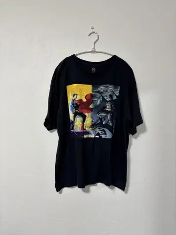 DC Comics 슈퍼히어로 T셔츠 XL 블랙