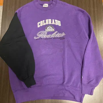 [ US ] COLORADO ROCKIES 맨투맨 보라색 블랙