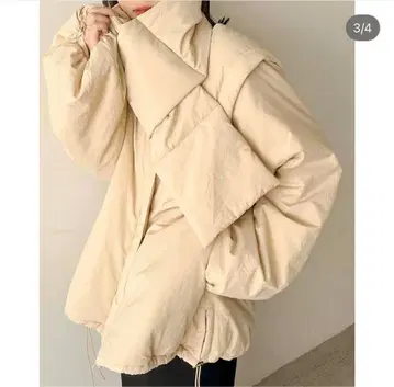 블루종 아우터 베이지