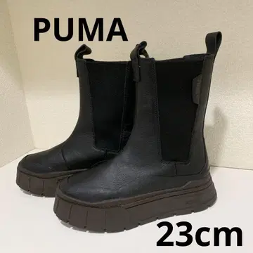 PUMA 사이드 고어 부츠 블랙 x 브라운 23cm