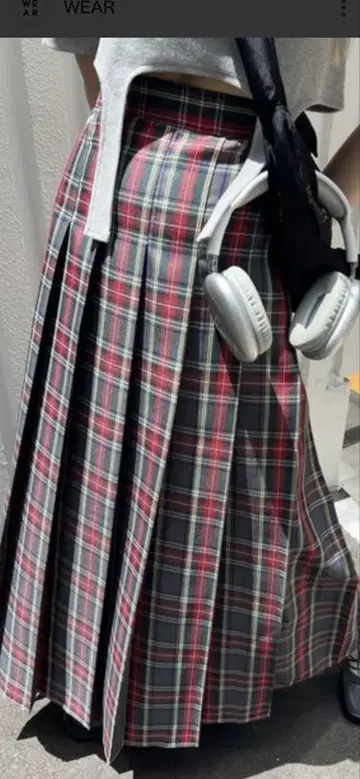 새상품 [ W C ] 타탄 체크 롱 스커트