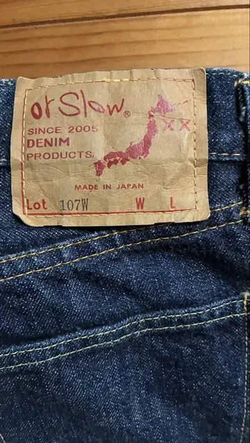 orSlow 스트레이트 데님 107W 다크 블루