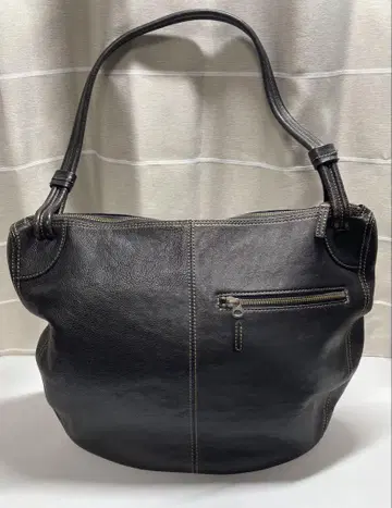 블랙 가죽 토트백