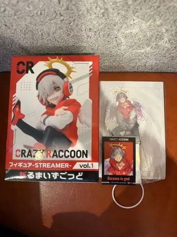 GIGO Crazy Raccoon 피규어 달마 스티커 포함 아크릴 스탠드