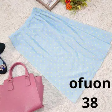 ofuon 타이트 스커트 ( M ) 스카이블루/도트