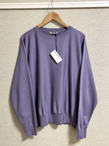 24AW 오라리 ELASTIC HIGH GAUGE SWEAT P/O