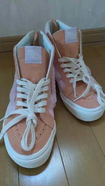 VANS 하이컷 스니커즈 핑크 25cm